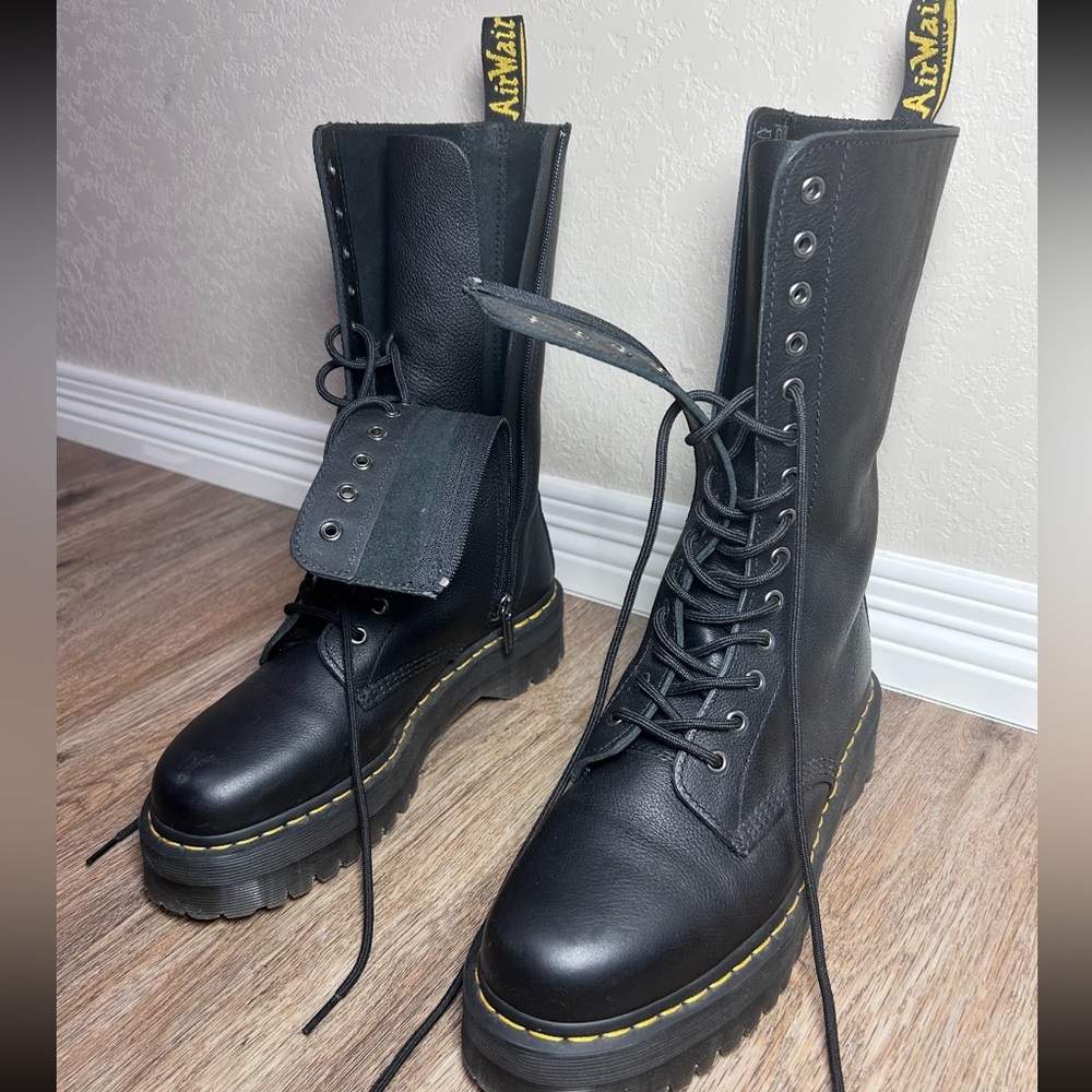 Dr. Martens Black Leather Boots - Picture 2 of 4